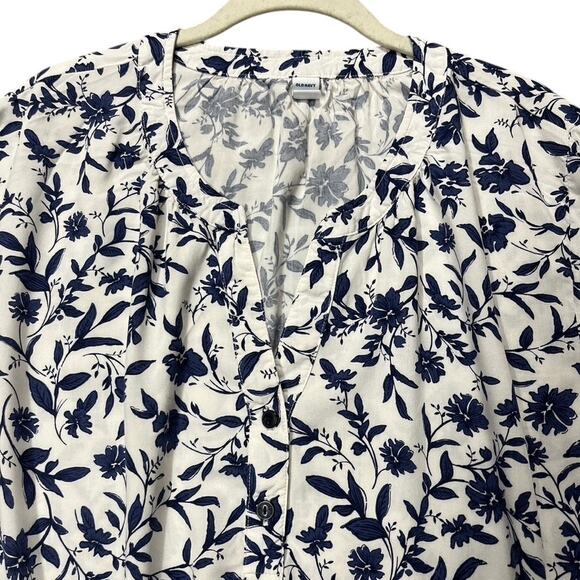 Old Navy Viscose Split Neck Pop Over Blouse Top Size XL - Picture 2 of 7